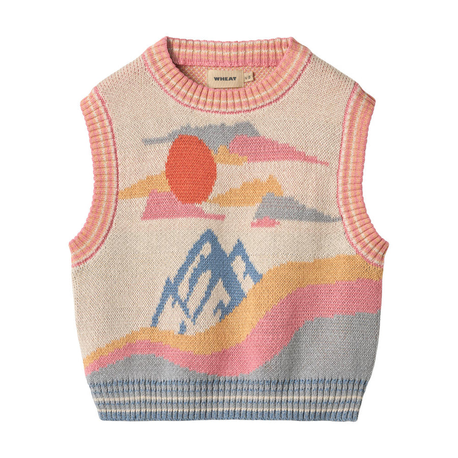 Wheat Jaquard Vest Maria - 9042 Multi