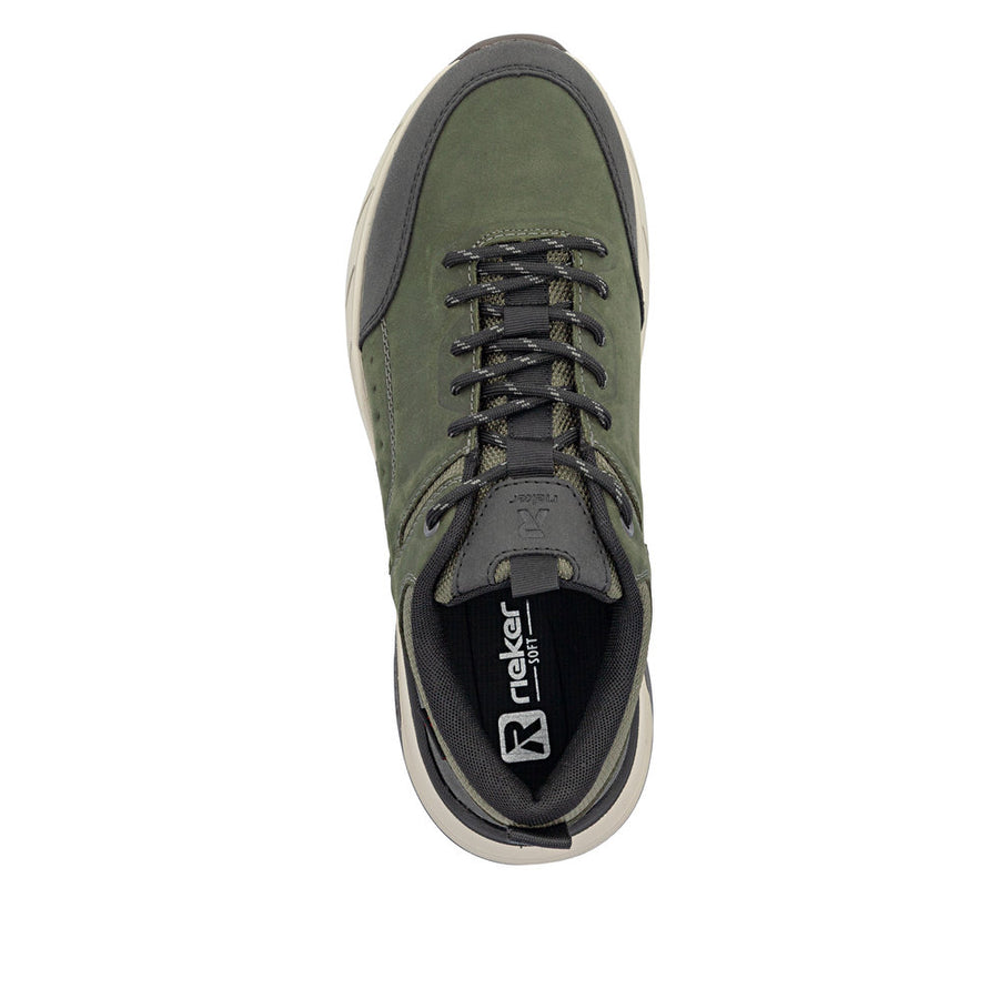 Rieker 06103-54 Thorben Green/Black Water Resistant Trainers