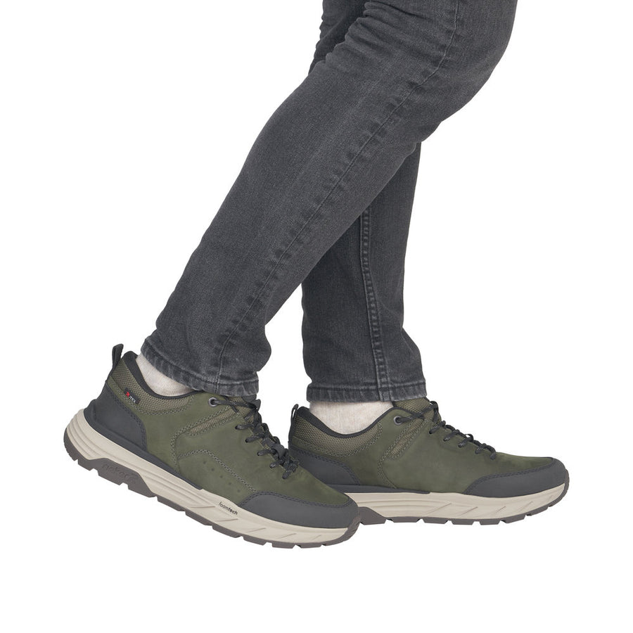 Rieker 06103-54 Thorben Green/Black Water Resistant Trainers