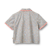 Wheat Shirt S/S Lace Vilma - 0616-223 2650 Air Blue Flowers