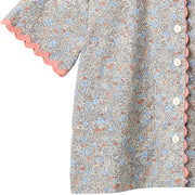 Wheat Shirt S/S Lace Vilma - 0616-223 2650 Air Blue Flowers