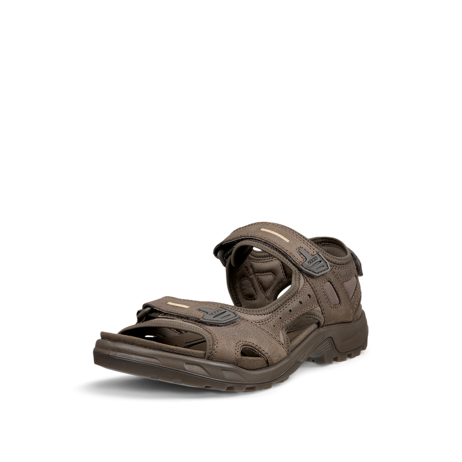 Ecco 069564-12559 Mens Yucatan Dark Clay Walking Sandals