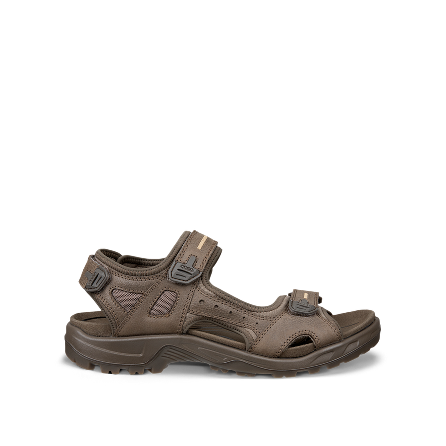 Ecco 069564-12559 Mens Yucatan Dark Clay Walking Sandals