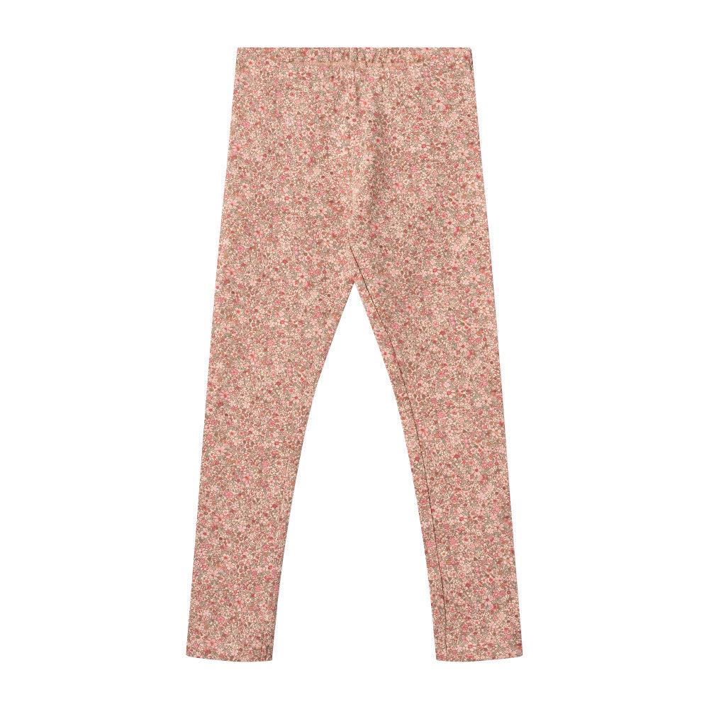 Wheat Jersey Legggings Jules - 9566 Rose Dust Flower Meadow
