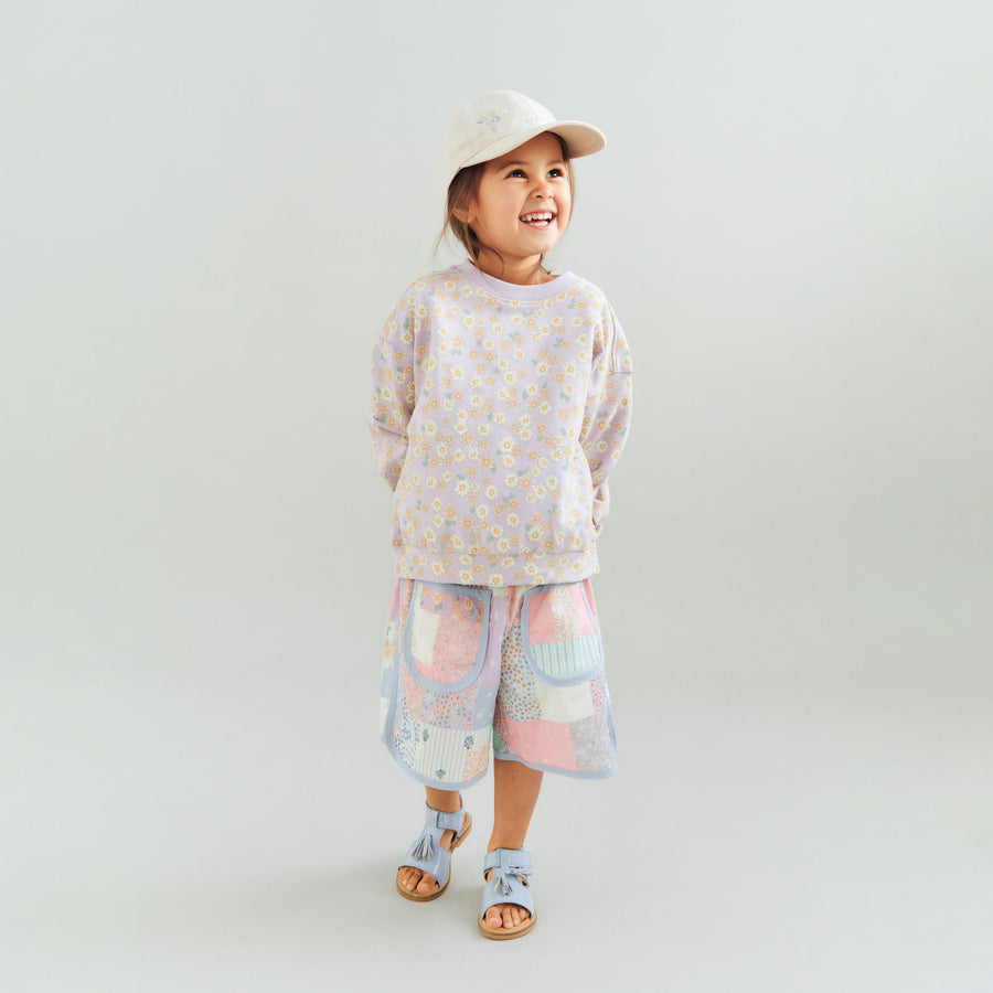 Wheat Shorts Carrie - 1018-261 9618 Patchwork Flowers