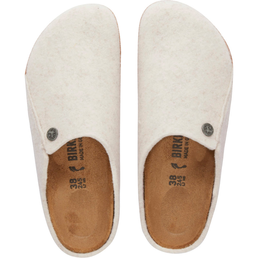 Birkenstock Zermatt Standard FE Ecru Felt Slippers 1023153