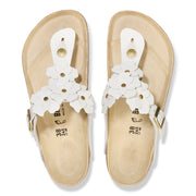 Birkenstock Gizeh Flower Leather White 1026686 Sandals