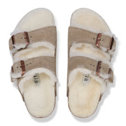 Birkenstock Arizona Kids LEVE Shearling Taupe Suede Sandal/slipper LAF 1028650