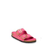Birkenstock Arizona Big Buckle Natural Leather Patent High Shine Fuchsia Tulip 1031816 Sandals
