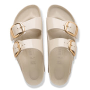 Birkenstock Arizona Big Buckle Natural Leather Patent High Shine Oyster 1031854 Sandals