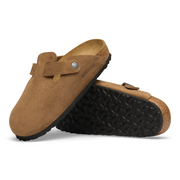 Birkenstock Boston Suede Leather Dark Tea 1032813 Unisex