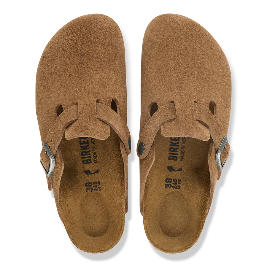 Birkenstock Boston Suede Leather Dark Tea 1032813 Unisex