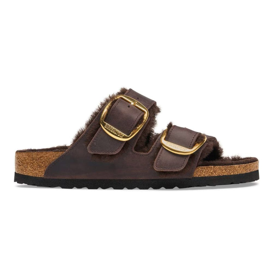 Birkenstock Arizona Big Buckle Shearling Natural Leather Oiled Habana 1032879