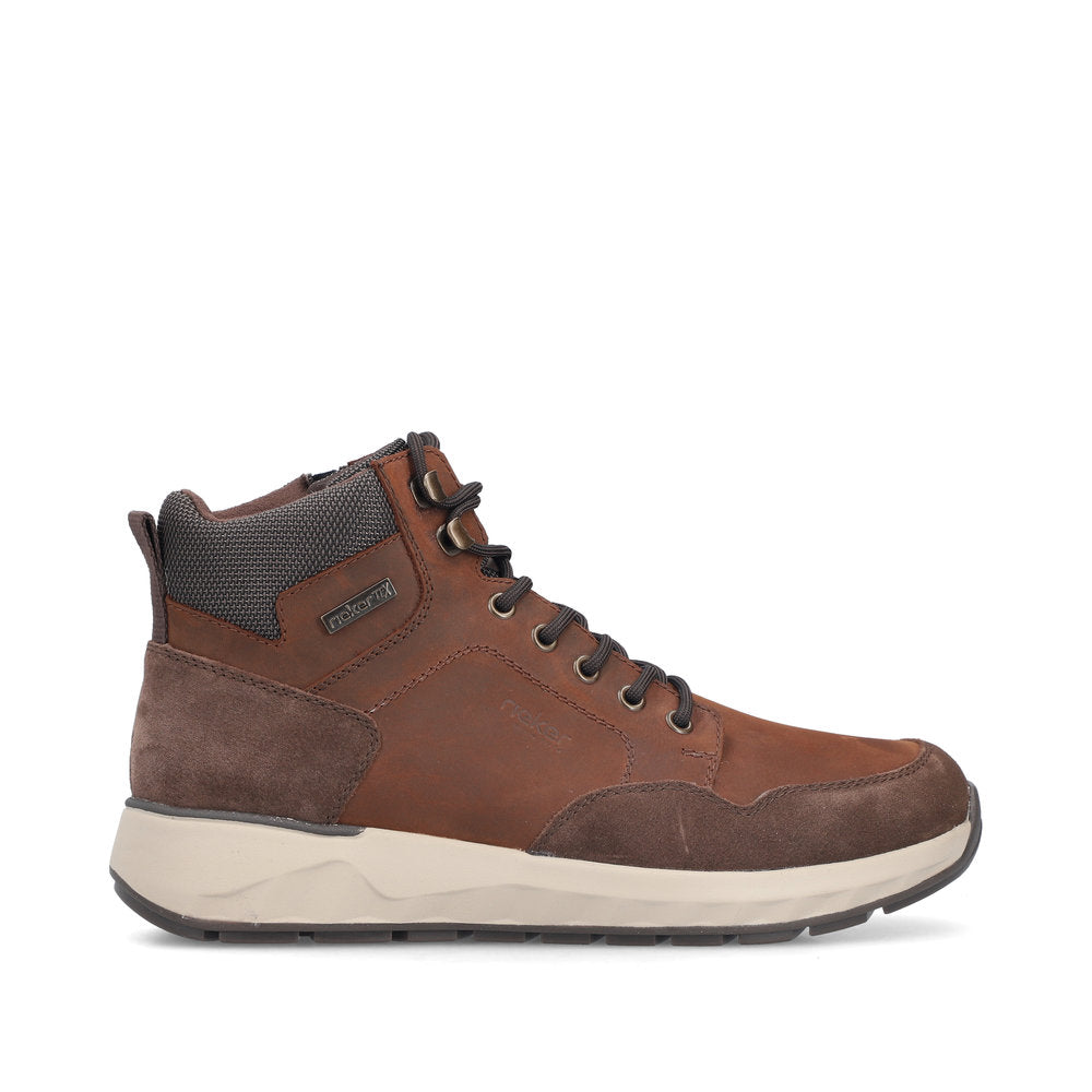 Rieker 11530-24 Mens Wide Fit Water Resistant Brown Boots