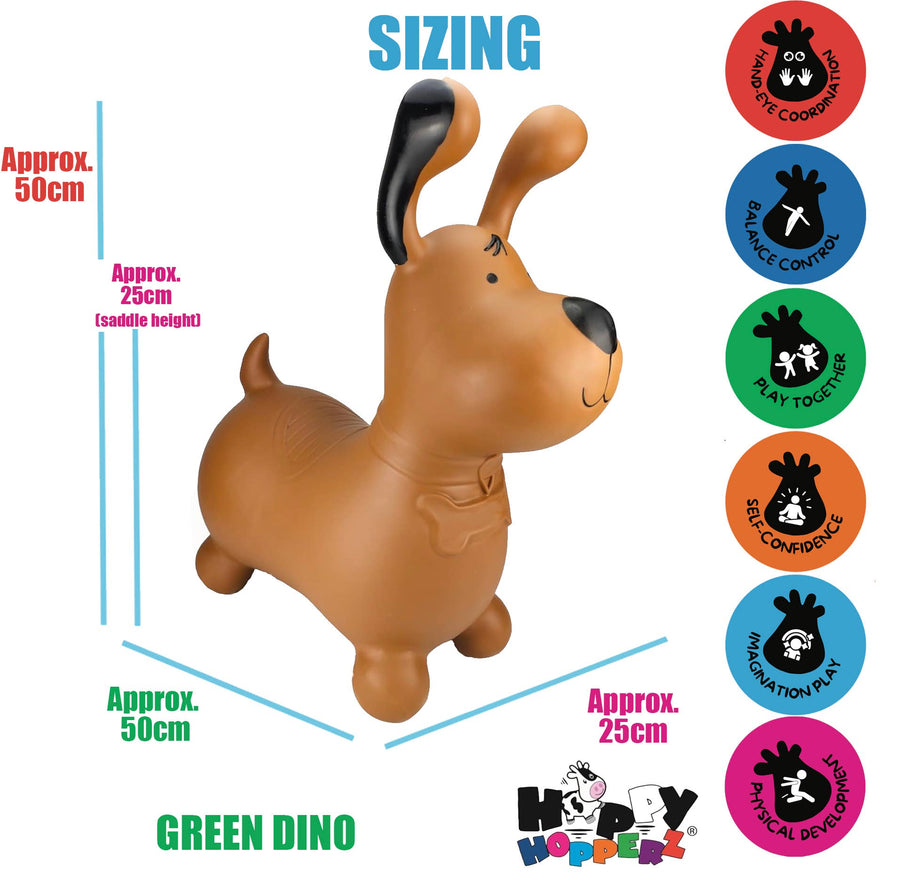 Happy Hopperz BROWN DOG - Space Hopper For Little People