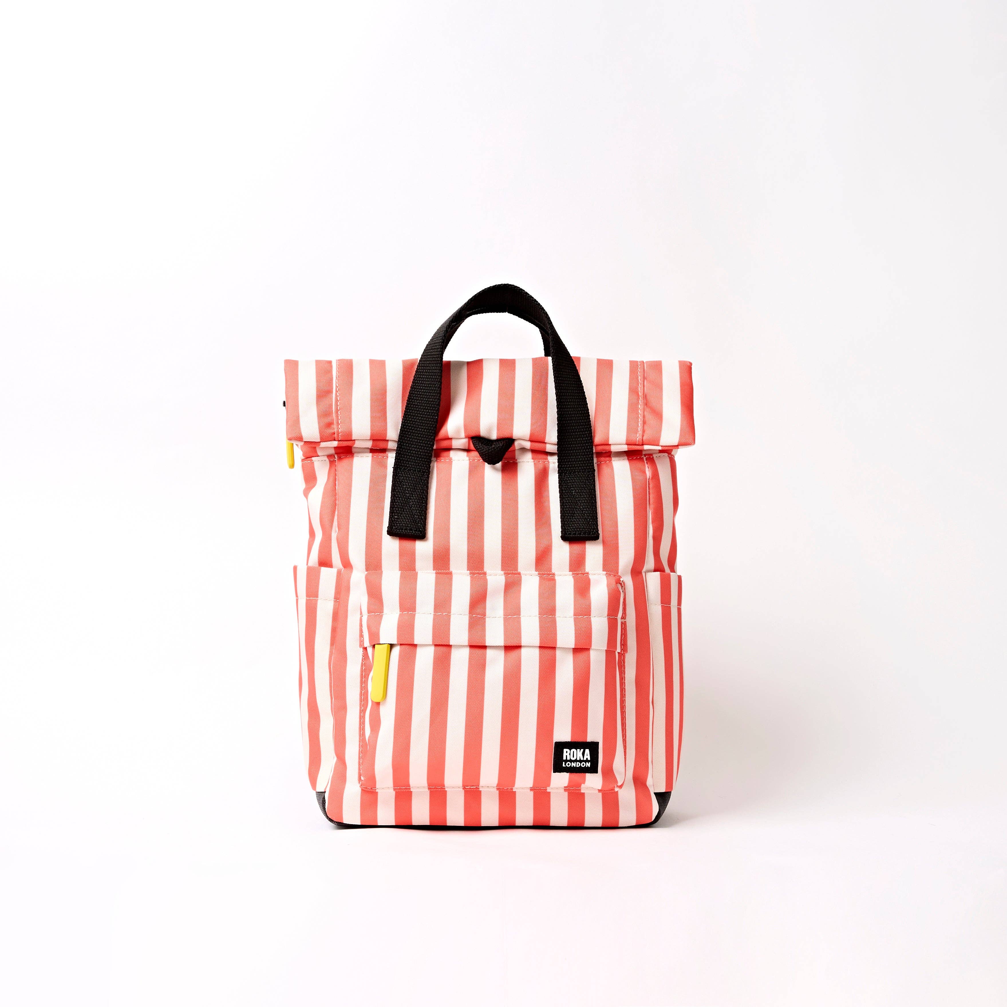 Roka Canfield Backpack in Coral Stripe Canvas