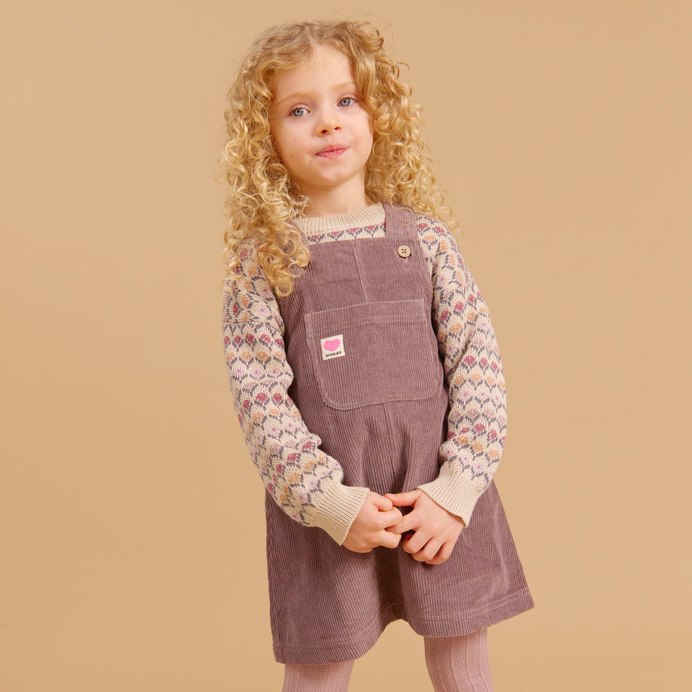 Wheat 1201-322-GOTS Pinafore Caroline 9623 Plum Truffle