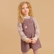 Wheat 1201-322-GOTS Pinafore Caroline 9623 Plum Truffle