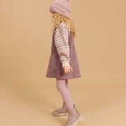 Wheat 1201-322-GOTS Pinafore Caroline 9623 Plum Truffle