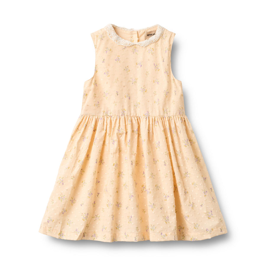 Wheat Dress Elma - 1207-237 9632 Barely Apricot Flowers