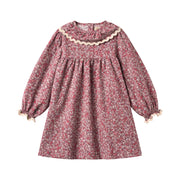 Wheat 1368-215-GOTS Dress L/S Collar Elvira 9773 Grape Flowers