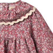 Wheat 1368-215-GOTS Dress L/S Collar Elvira 9773 Grape Flowers