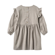 Wheat 1377-463-GOTS Dress Gro 0104 Greybrown Check