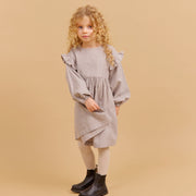 Wheat 1377-463-GOTS Dress Gro 0104 Greybrown Check