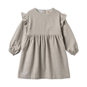 Wheat 1377-463-GOTS Dress Gro 0104 Greybrown Check
