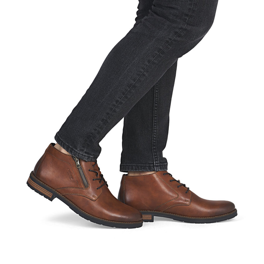 Rieker 14609-24 Mens Brown Wide Fit Boots