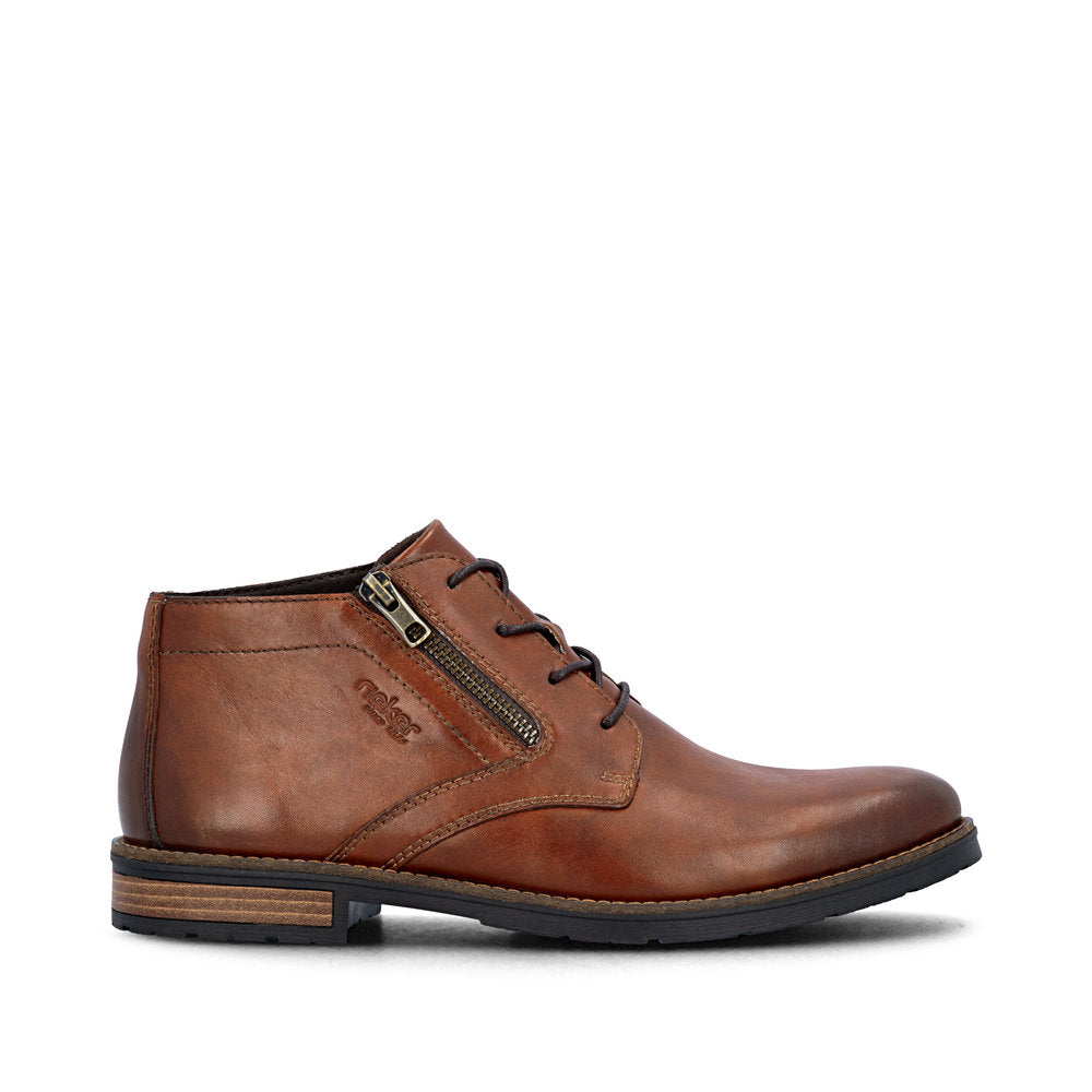 Rieker 14609-24 Mens Brown Wide Fit Boots