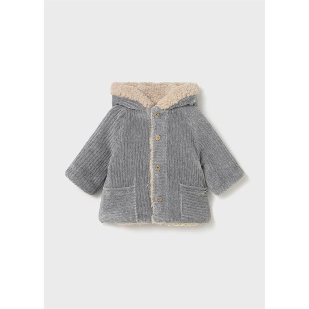 Mayoral Reversible Shearling Coat Grey (2496)