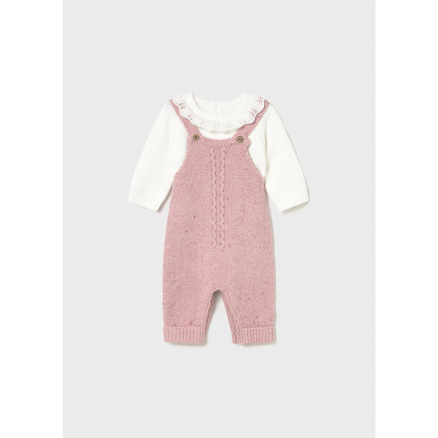 Mayoral Knit Dungarees Set Orchid (2605)