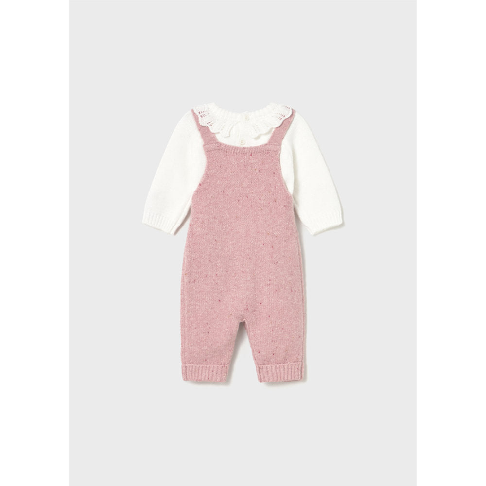 Mayoral Knit Dungarees Set Orchid (2605)