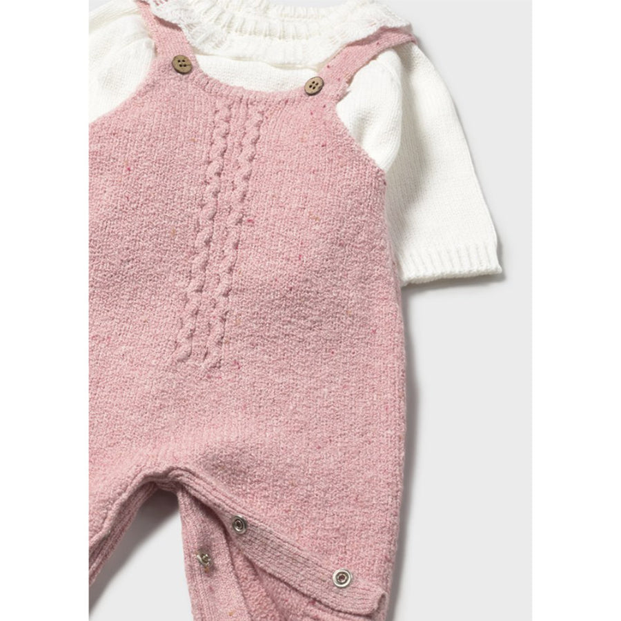 Mayoral Knit Dungarees Set Orchid (2605)