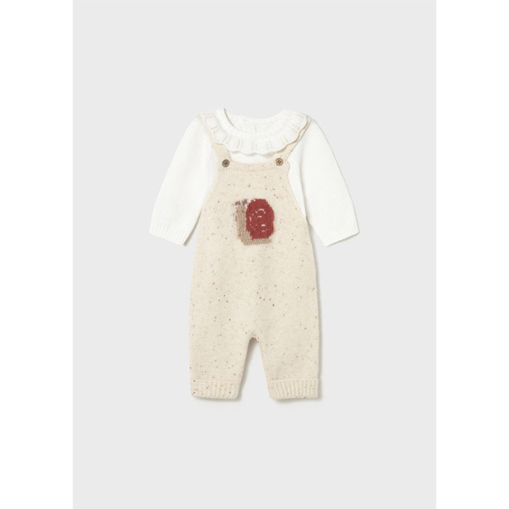Mayoral Knit Dungarees Set Offwhite (2605)