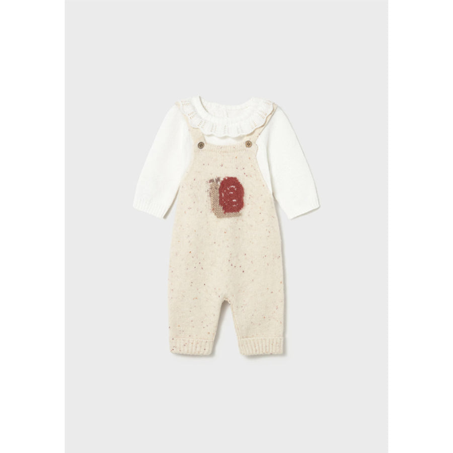 Mayoral Knit Dungarees Set Offwhite (2605)