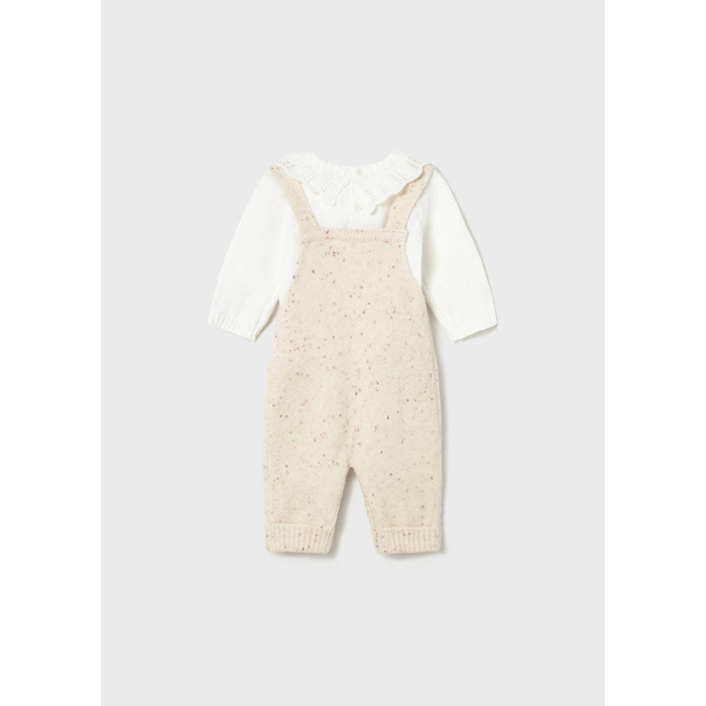 Mayoral Knit Dungarees Set Offwhite (2605)
