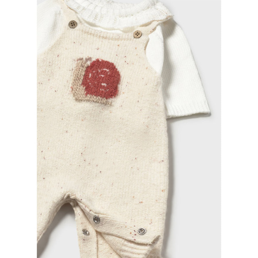 Mayoral Knit Dungarees Set Offwhite (2605)