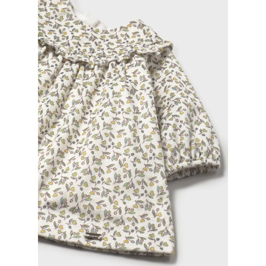 Mayoral Printed Velvet Dress Olive (2822)