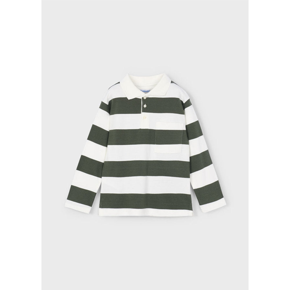 Mayoral L/S Stripes Polo Olive (4119)