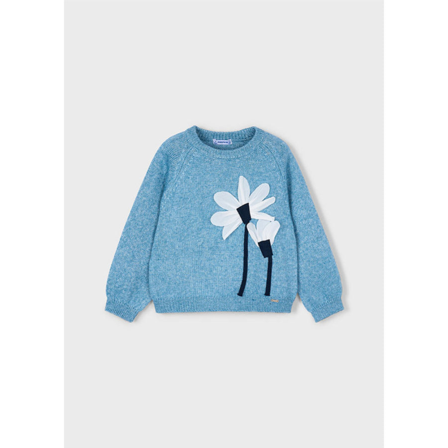 Mayoral Flower Applique Jersey Ocean (4308)