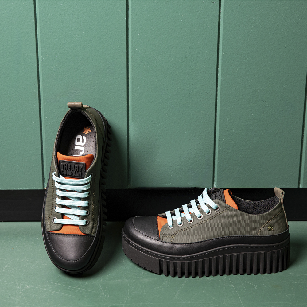 The Art Company 1518A Rubber Nylon Kaki-Orange/Brighton Shoes