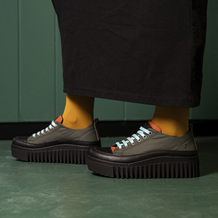 The Art Company 1518A Rubber Nylon Kaki-Orange/Brighton Shoes