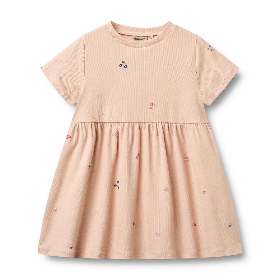 Wheat Jersey Dress Anna - 1561-178a 2475 Rose Flowers