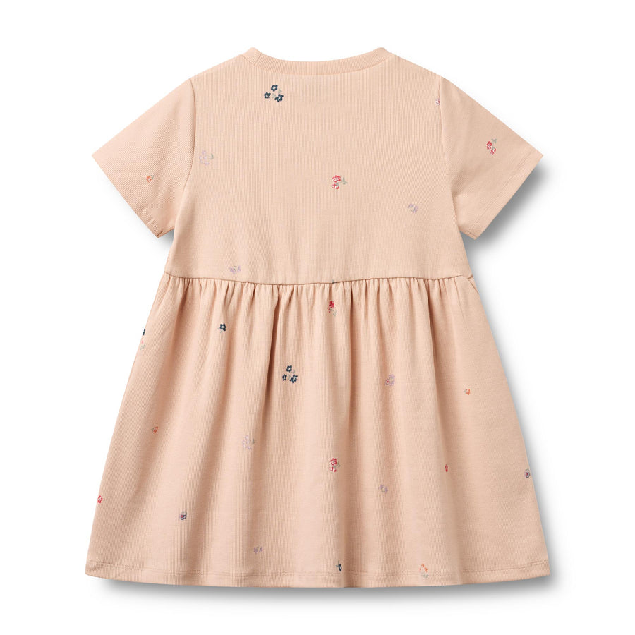 Wheat Jersey Dress Anna - 1561-178a 2475 Rose Flowers