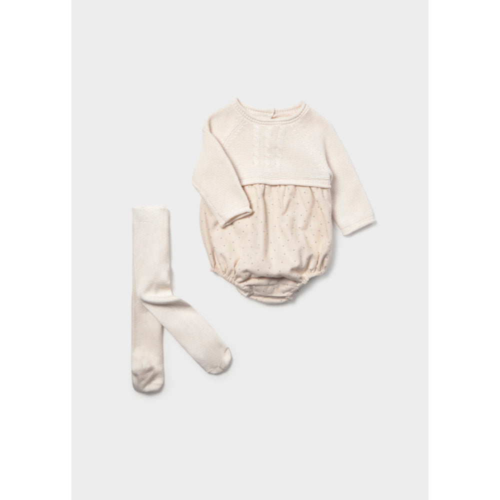 Mayoral Mixed Romper With Tights Pottery (2681)