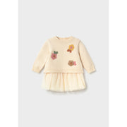 Mayoral Tricot/Tulle Dress Cream (2820)
