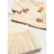 Mayoral Tricot/Tulle Dress Cream (2820)