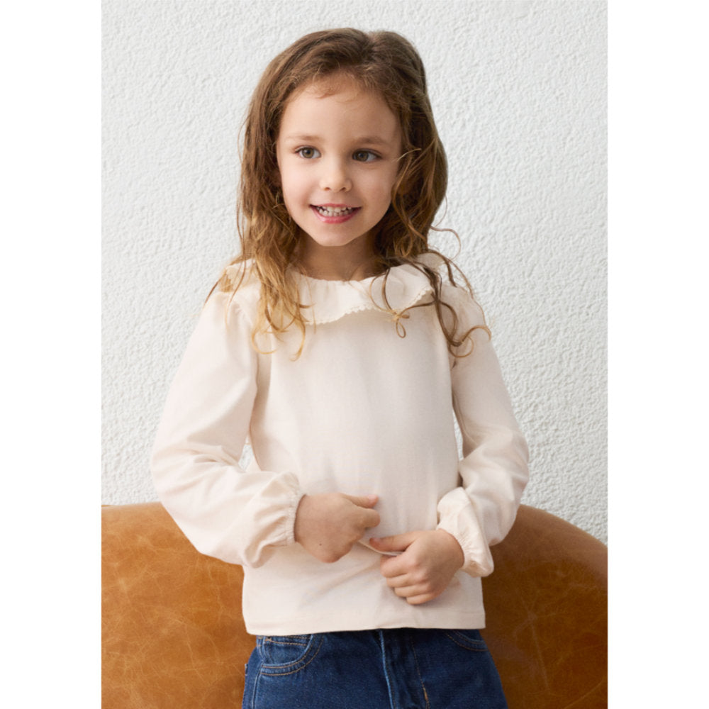 Mayoral Ruffled Neckline Blouse Soy (4149)